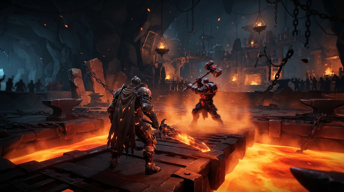 Underground lava forge