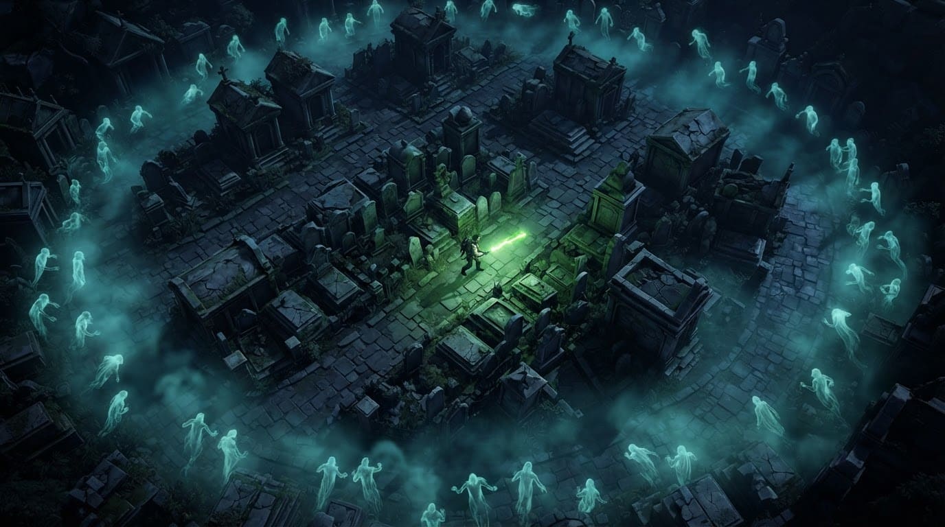 Hold the graveyard at night