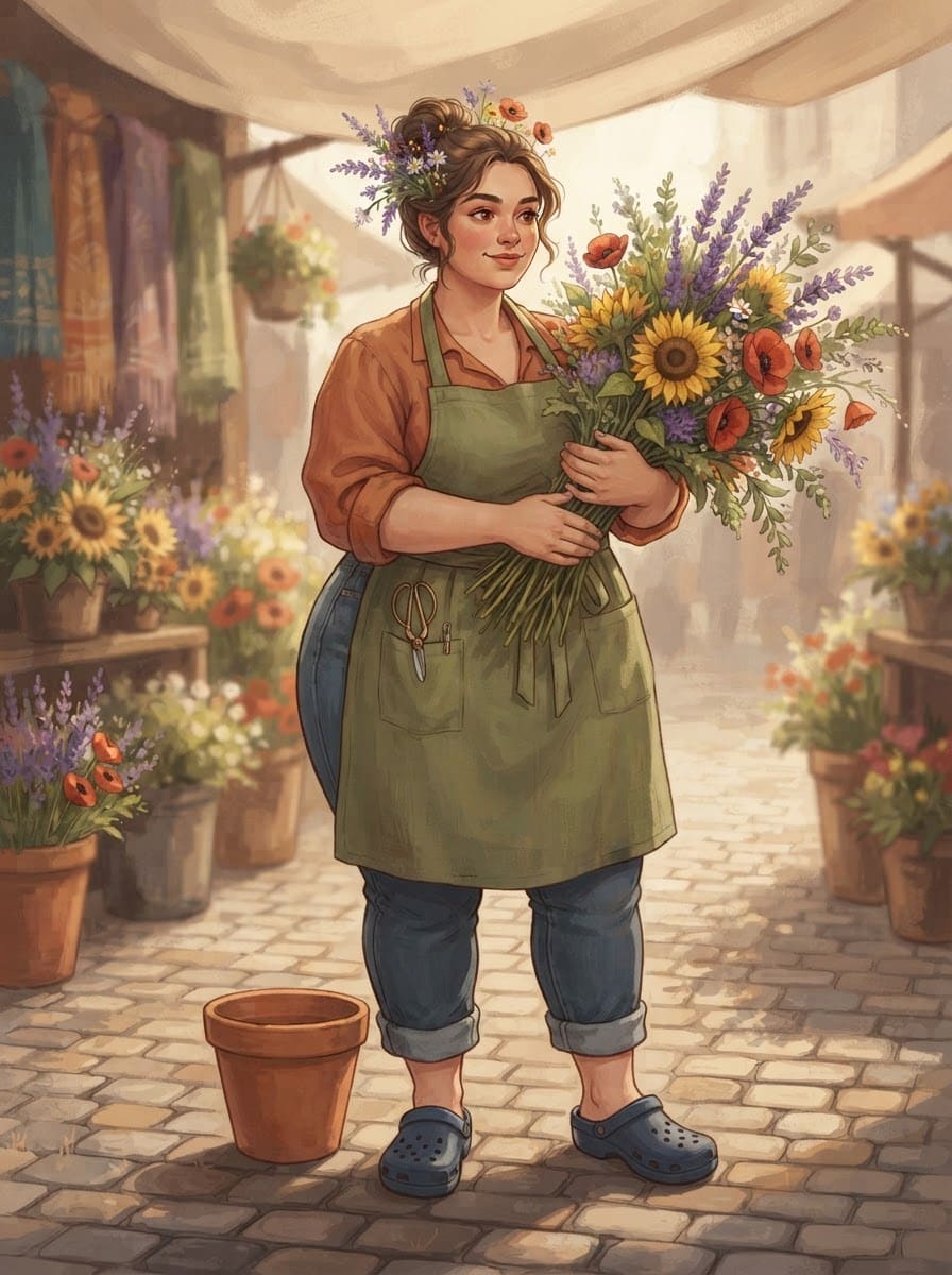 Die Blumenhändlerin