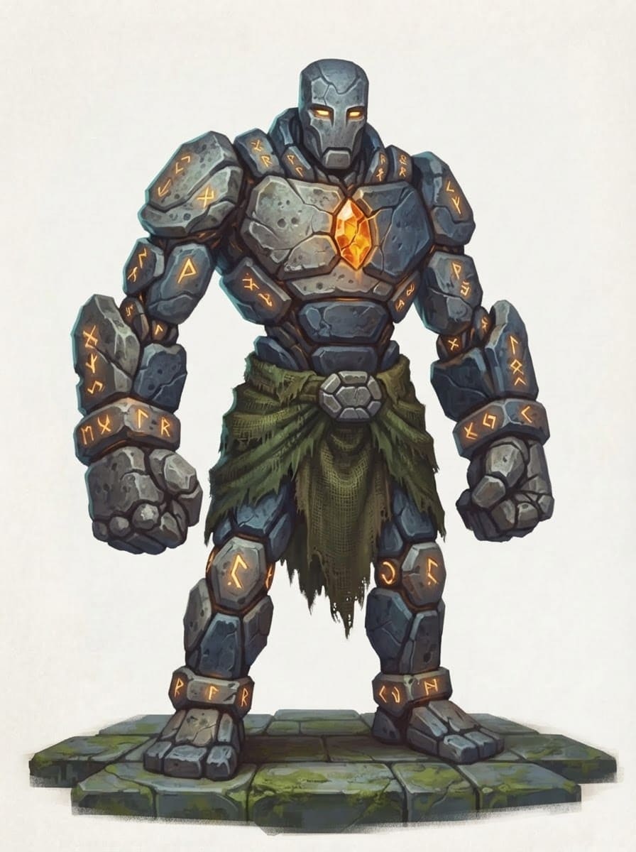 Guardián de piedra — Rúnico