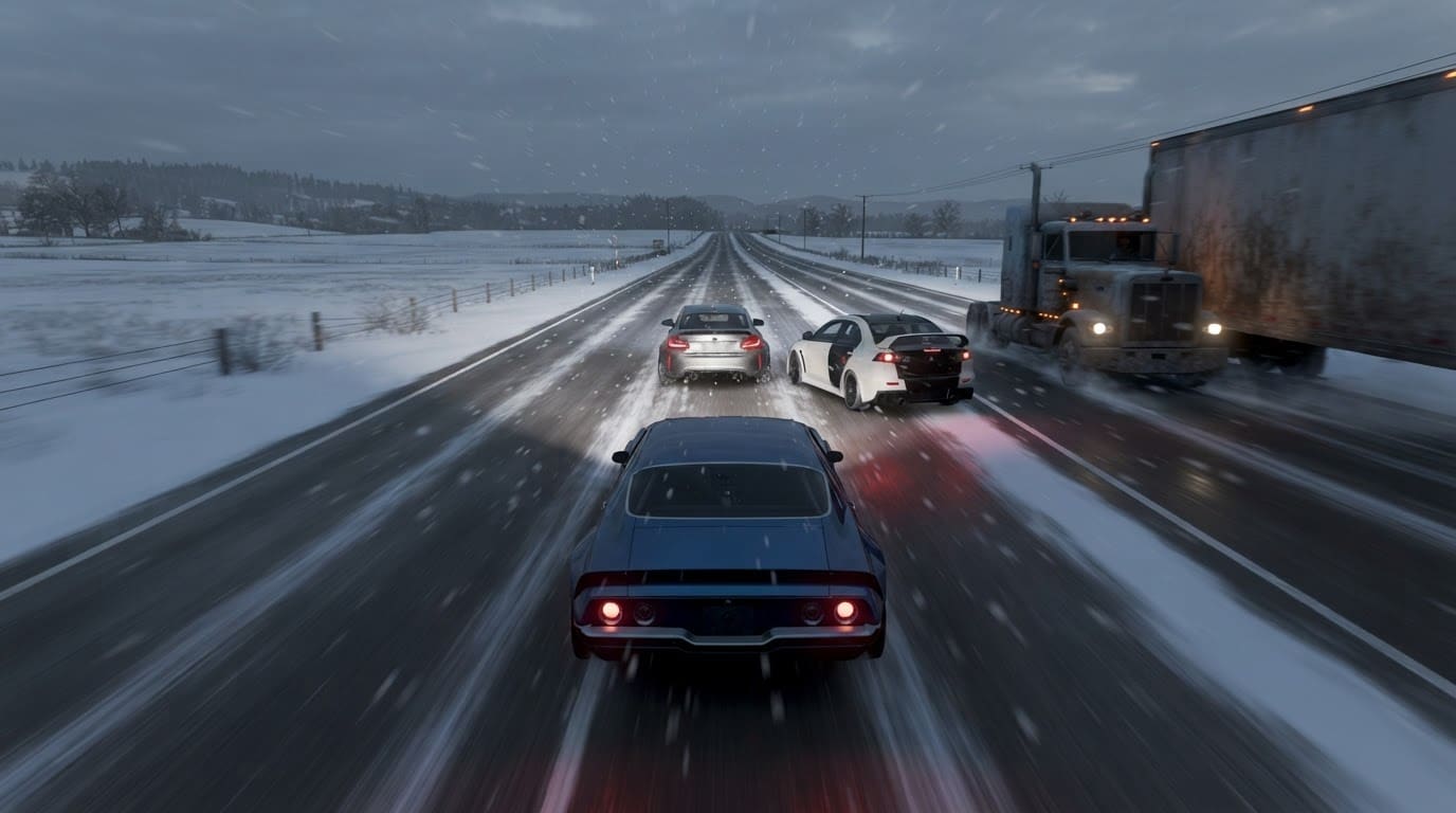 Draft and overtake on snow highways