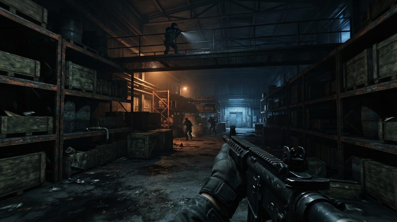 Clear the industrial warehouse