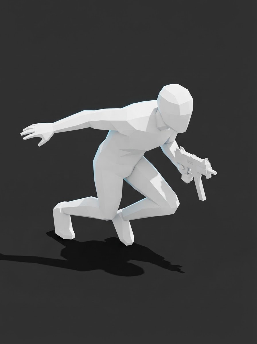 The crouched runner