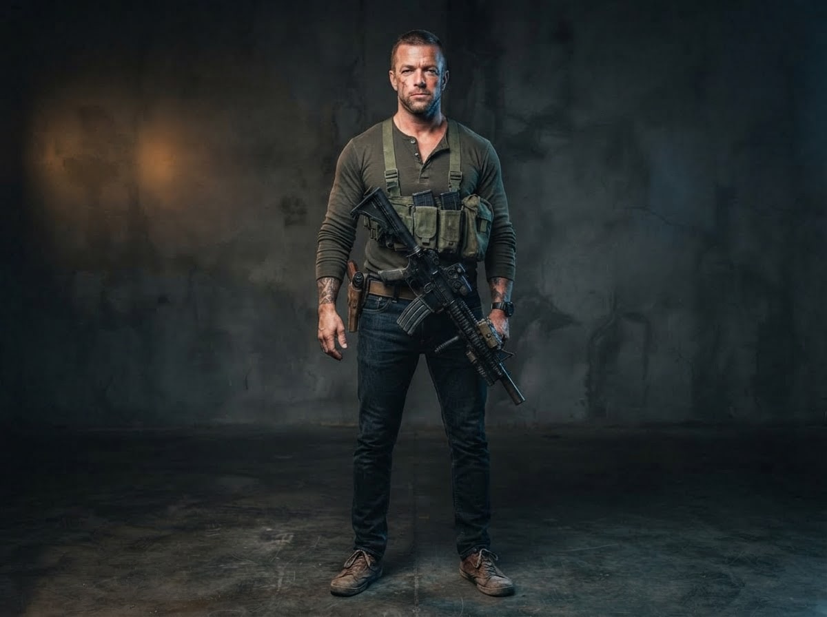 Civilian with tactical rig