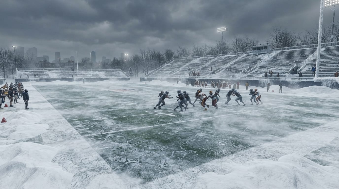 Frozen tundra field
