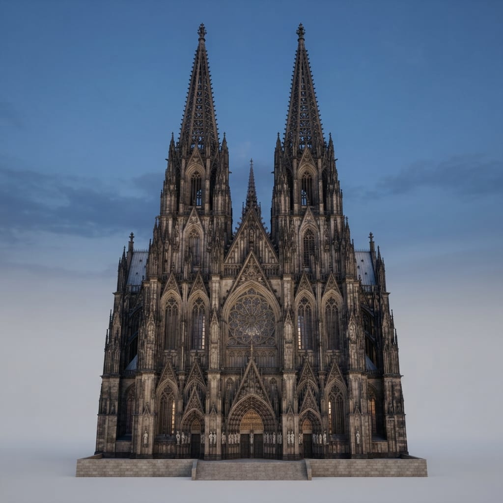 Ein detailliertes 3D-Modell des Kölner Doms: