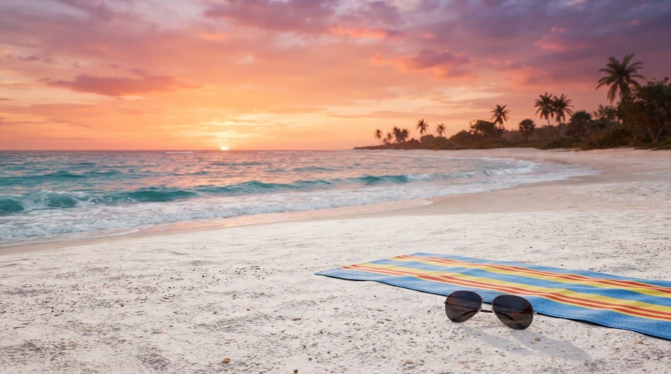 Playa al atardecer