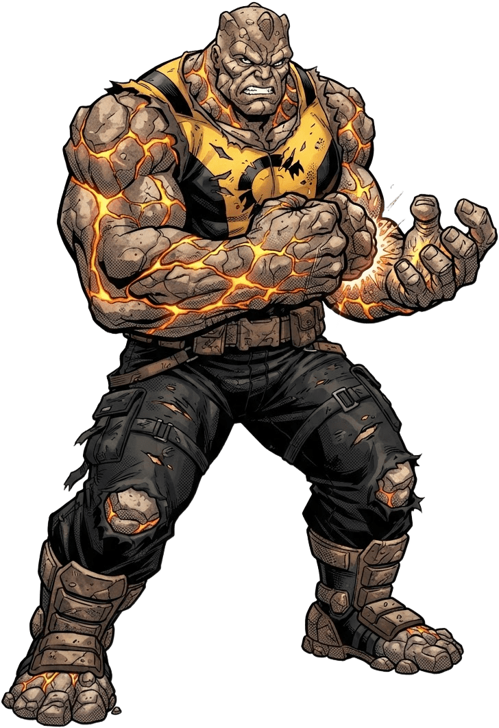 Image: COLOSSO, a massive mutant superhero brute: cracked