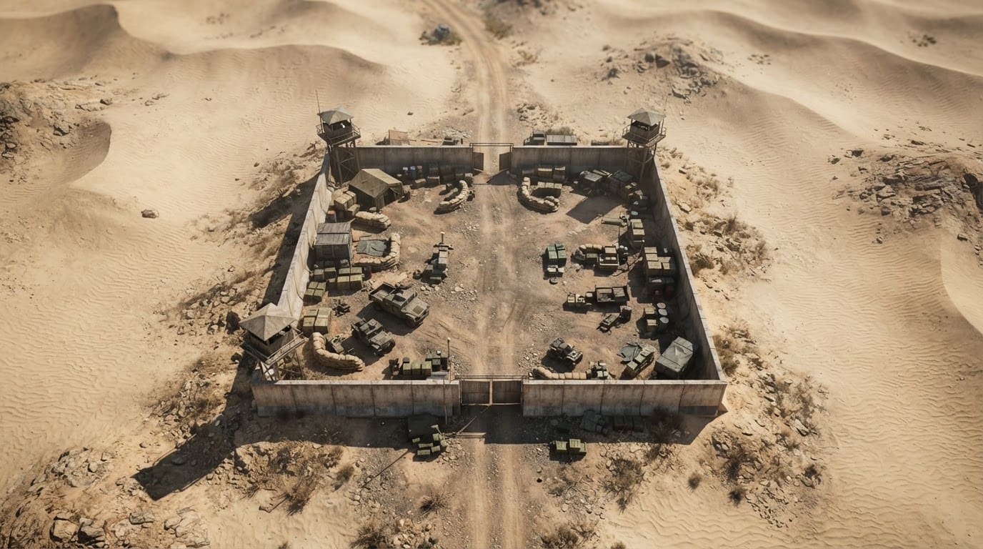 Desierto con base militar central