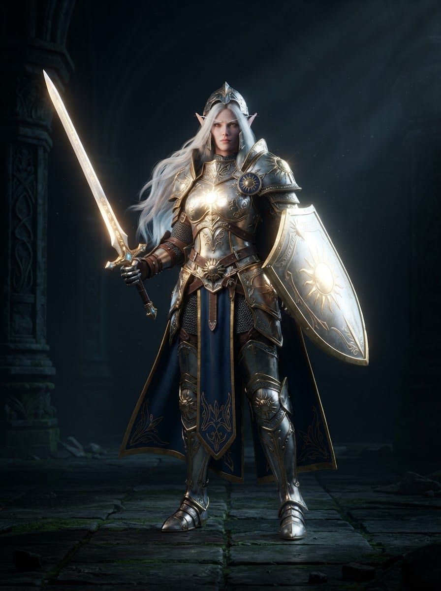 Paladina élfica de la luz