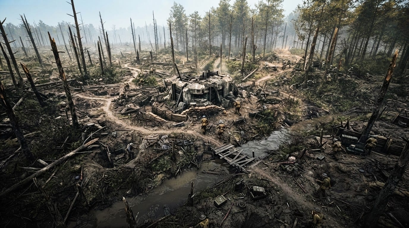Bosque de Argonne — día despejado