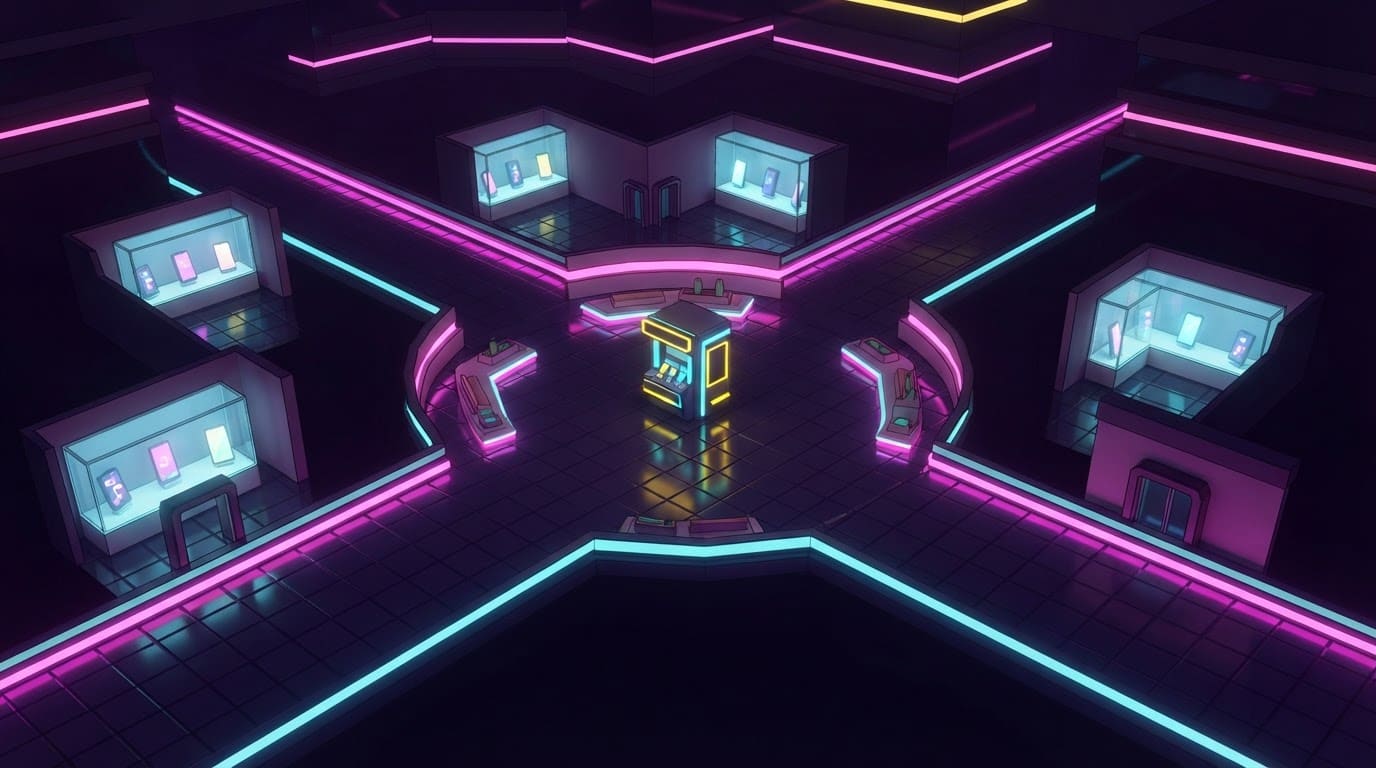 The neon underground mall