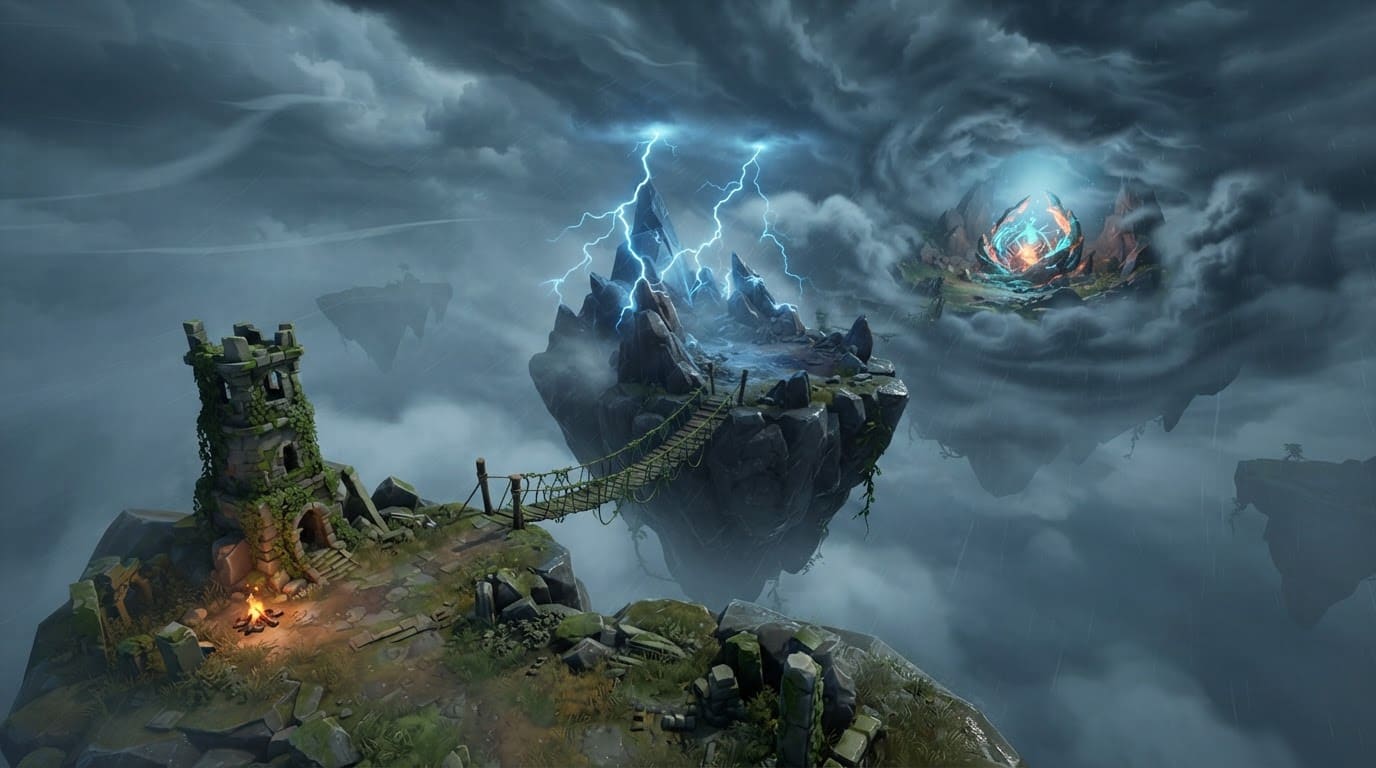 Sky archipelago storm zone