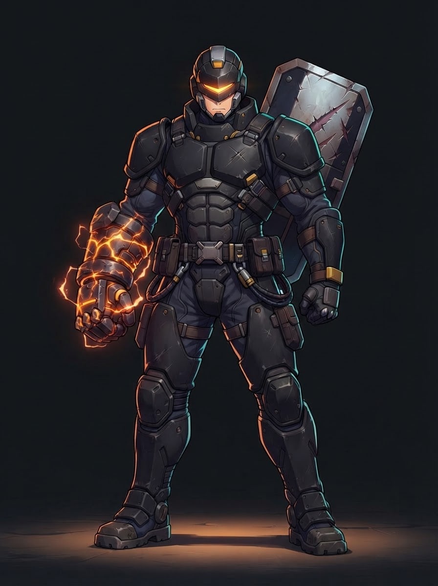 Comandante blindado — estilo anime