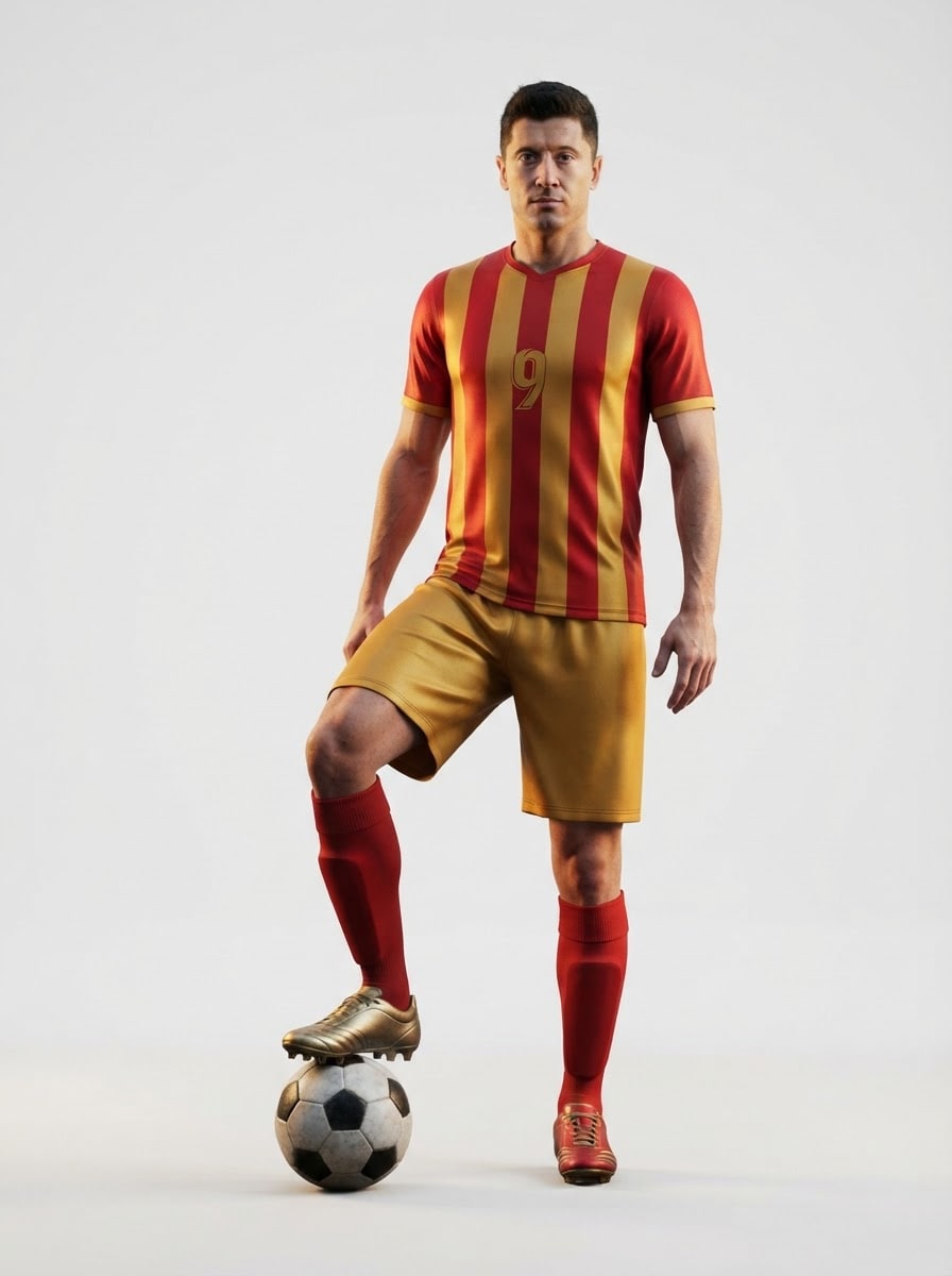 Delantero veloz con número 9