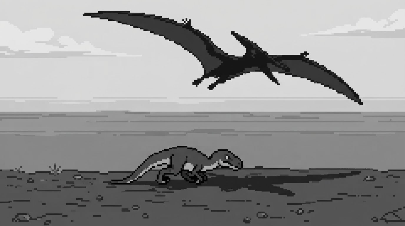 Ducking under low pterosaurs
