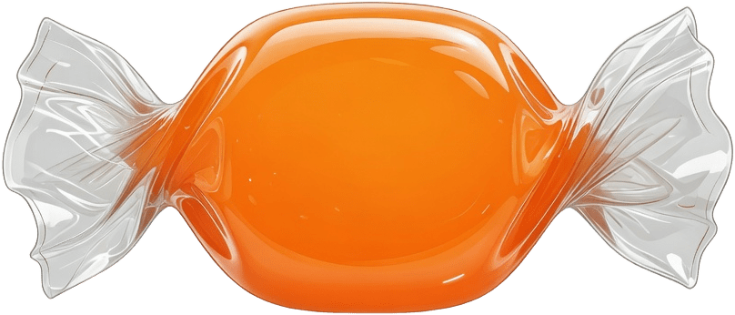 Candy Orange Wrapped Sweet