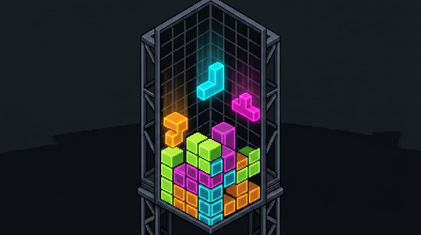 Stack falling blocks fast