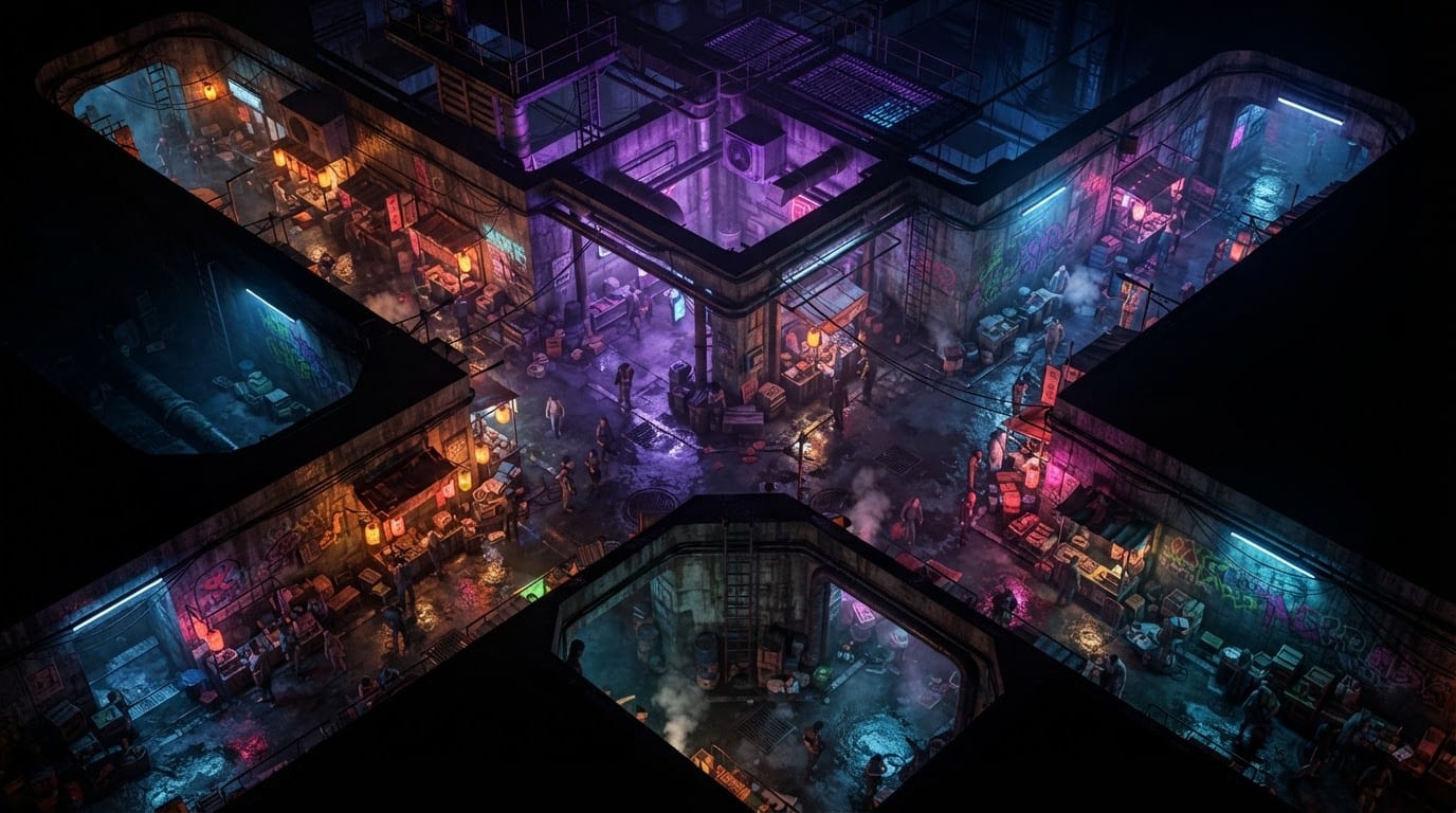 Underground market tunnels
