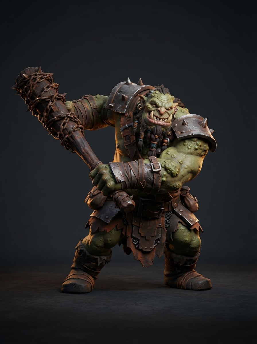 Der gedrungene Troll-Krieger