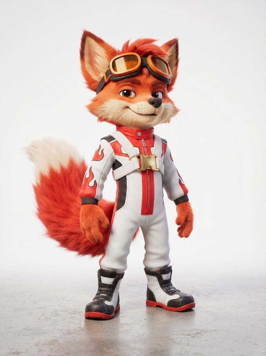 A spiky red fox driver