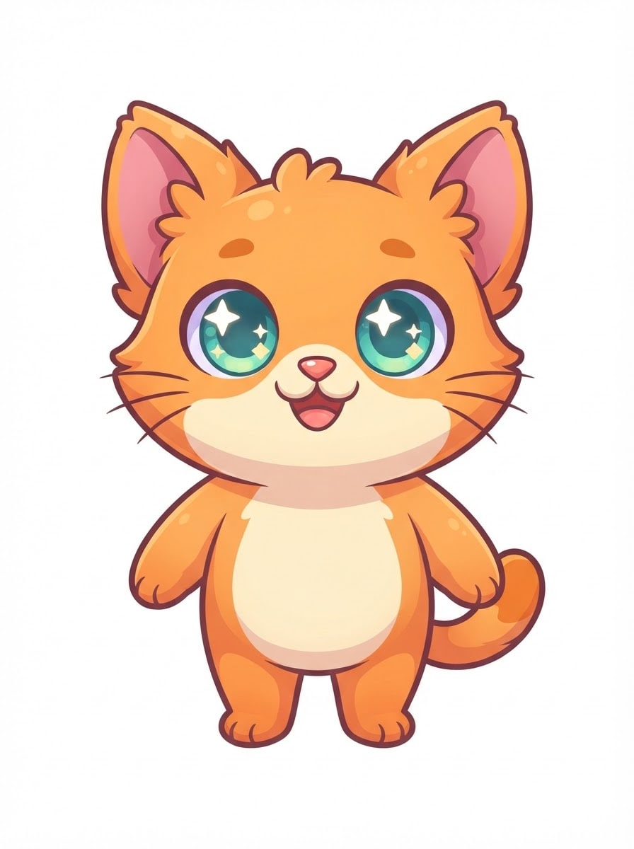 Gatito naranja travieso