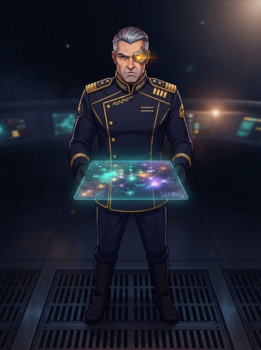 Comandante humano veterano