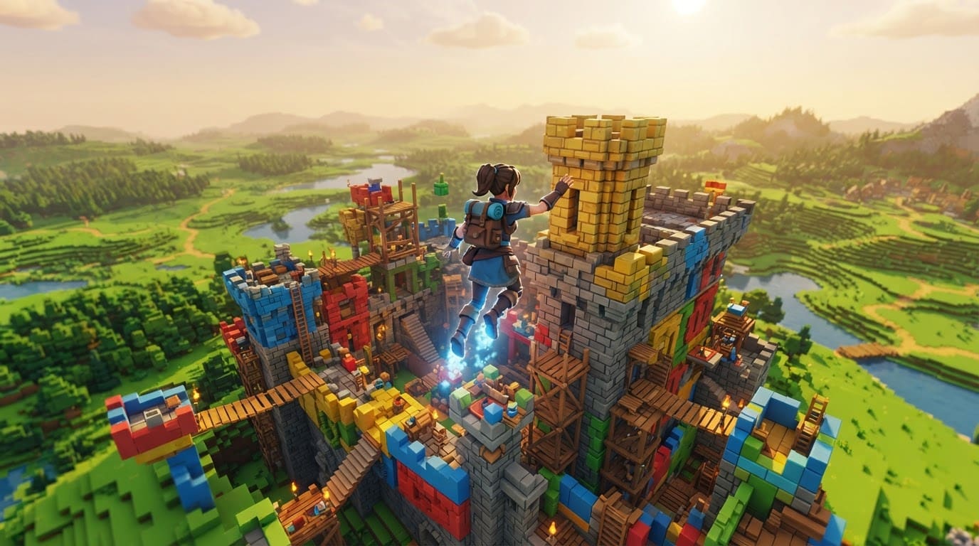 Construire un château en mode Créatif