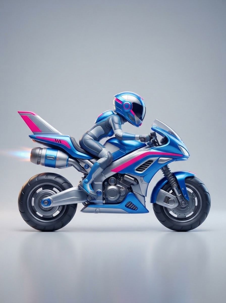 La moto cohete veloz