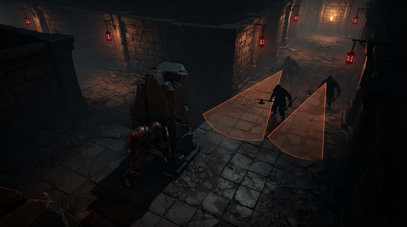 Ambush enemies in narrow corridors