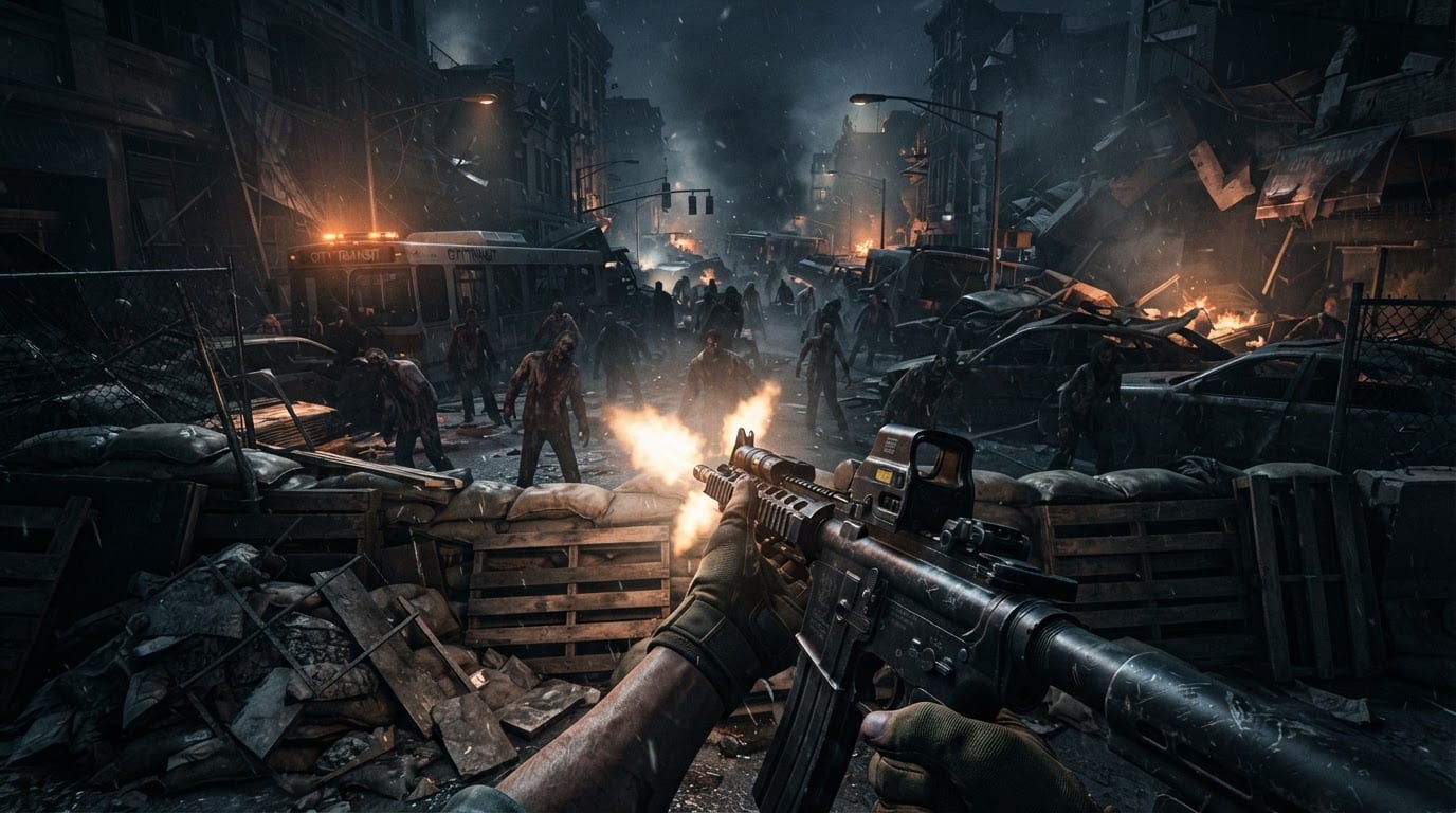 Survive the zombie horde wave