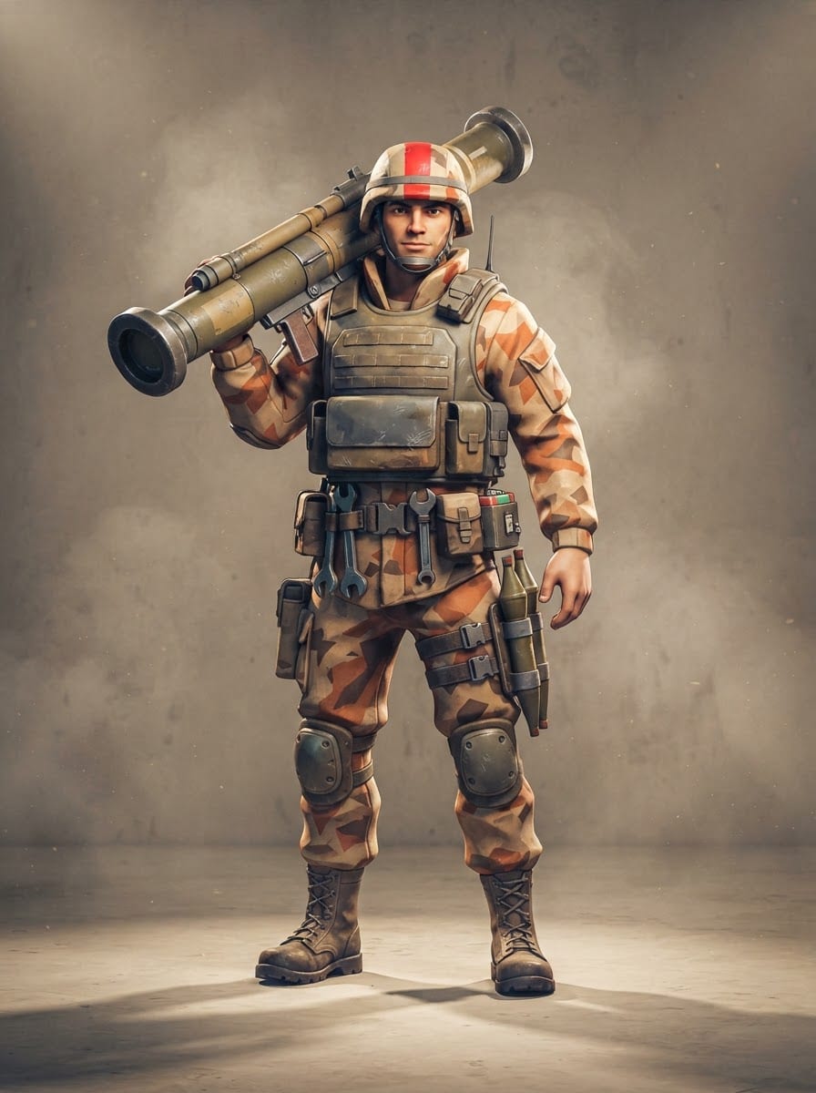 Engineer with rocket launcher