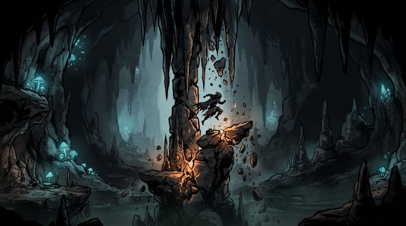 Climb a collapsing stalactite tower