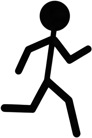 Running Stick Figure Pose