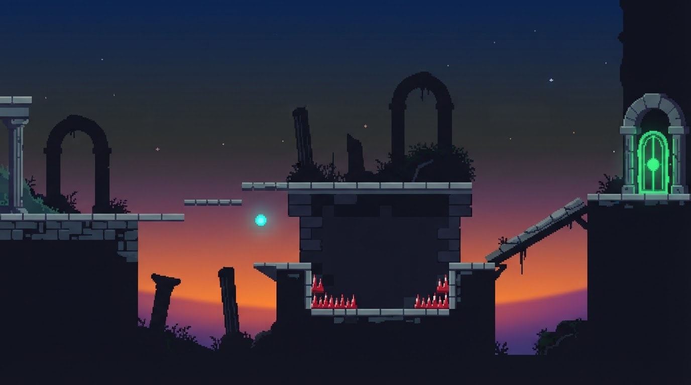 Crumbling ancient sky ruins