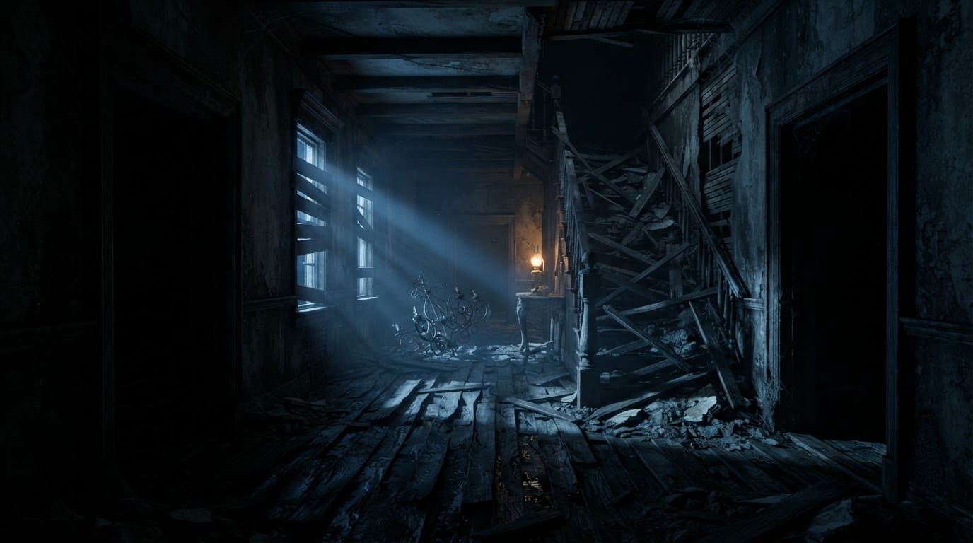 The rotting Victorian family house