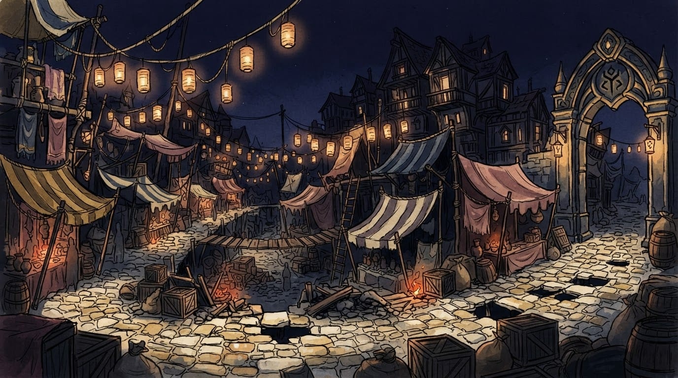 La boutique fantôme au marché nocturne