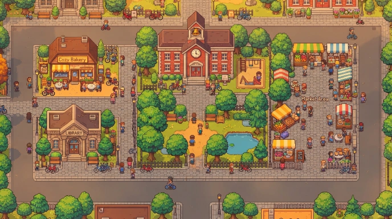 Fill streets with daily life