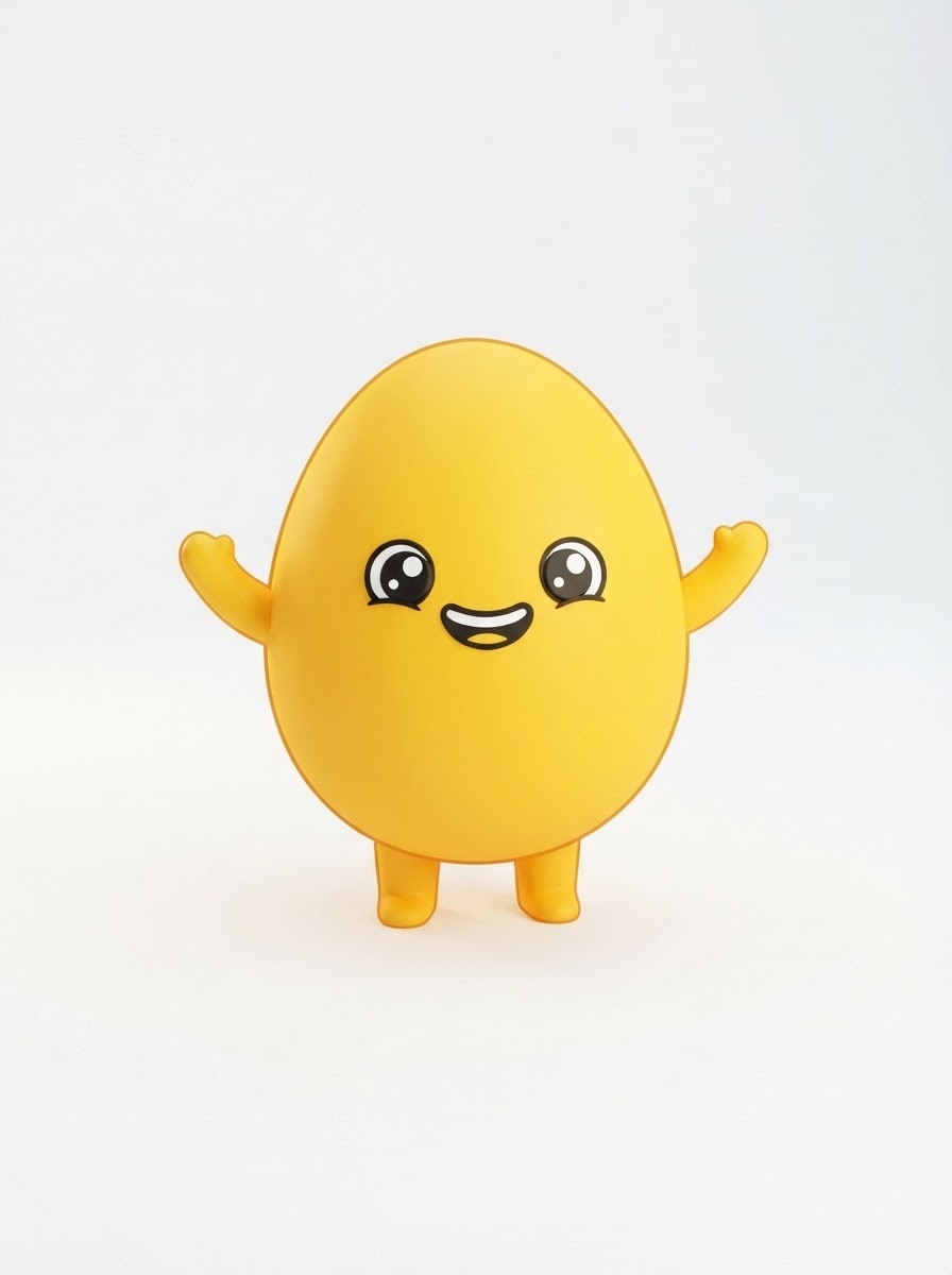 Round yellow classic egg
