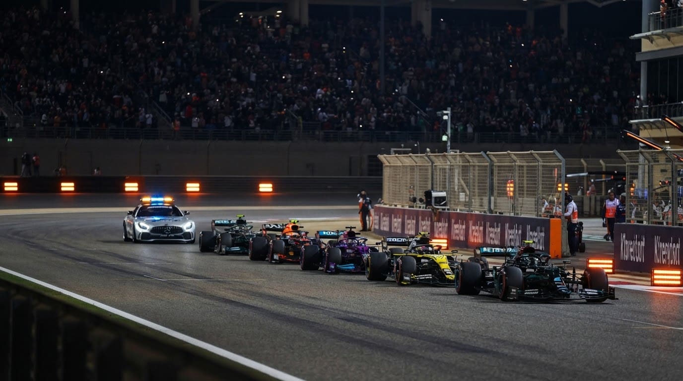 Safety car restart tension