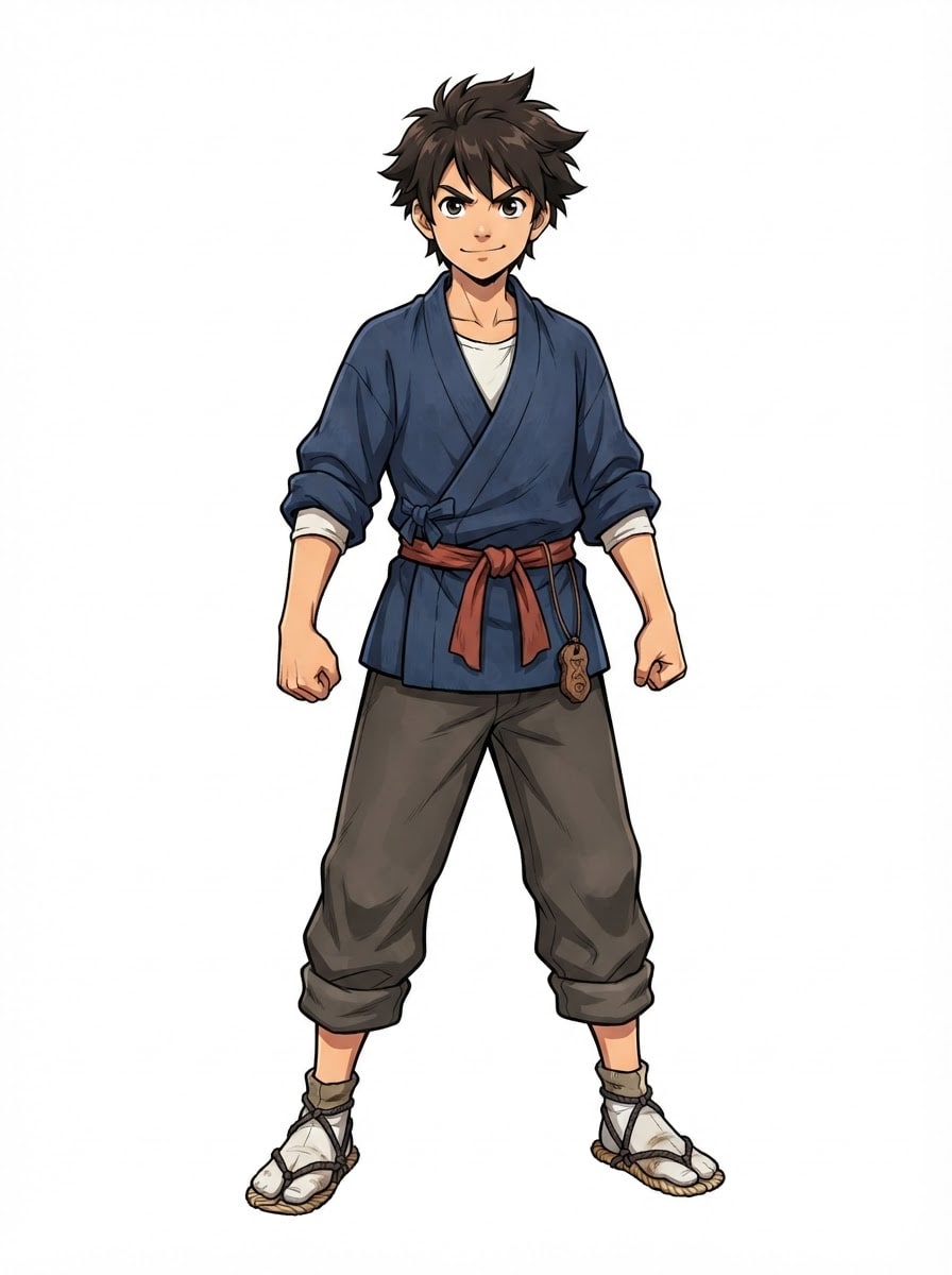 Teenage village boy