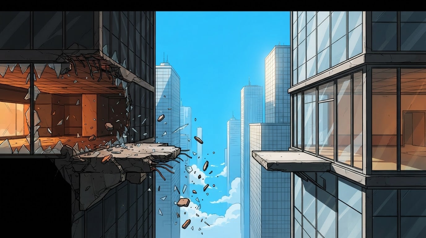 Cloud-level glass bridge jump