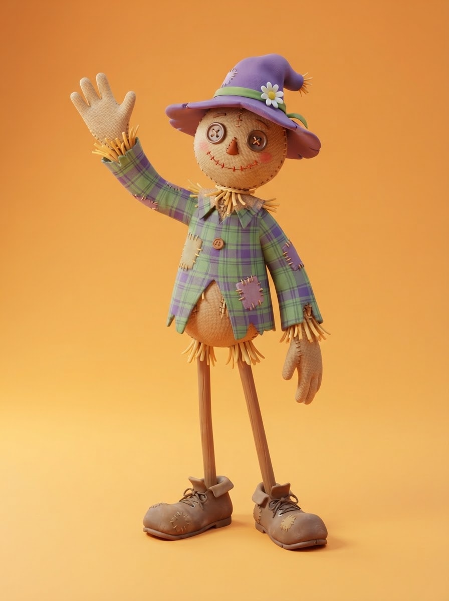 Pip the scarecrow buddy