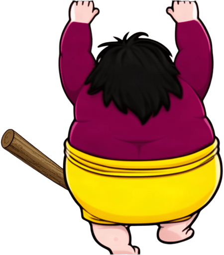 Magenta Climbing Character