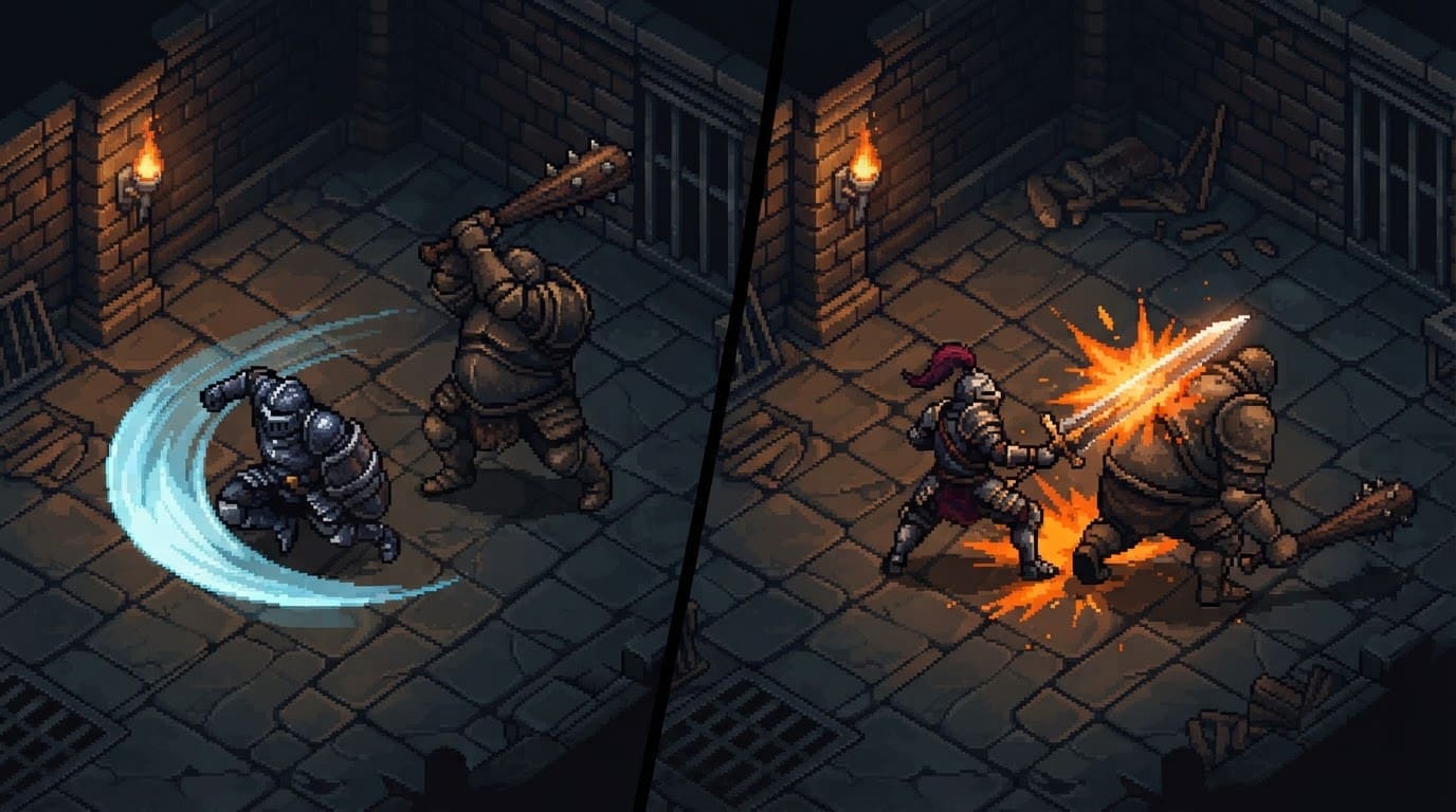 Dodge and counter the brute