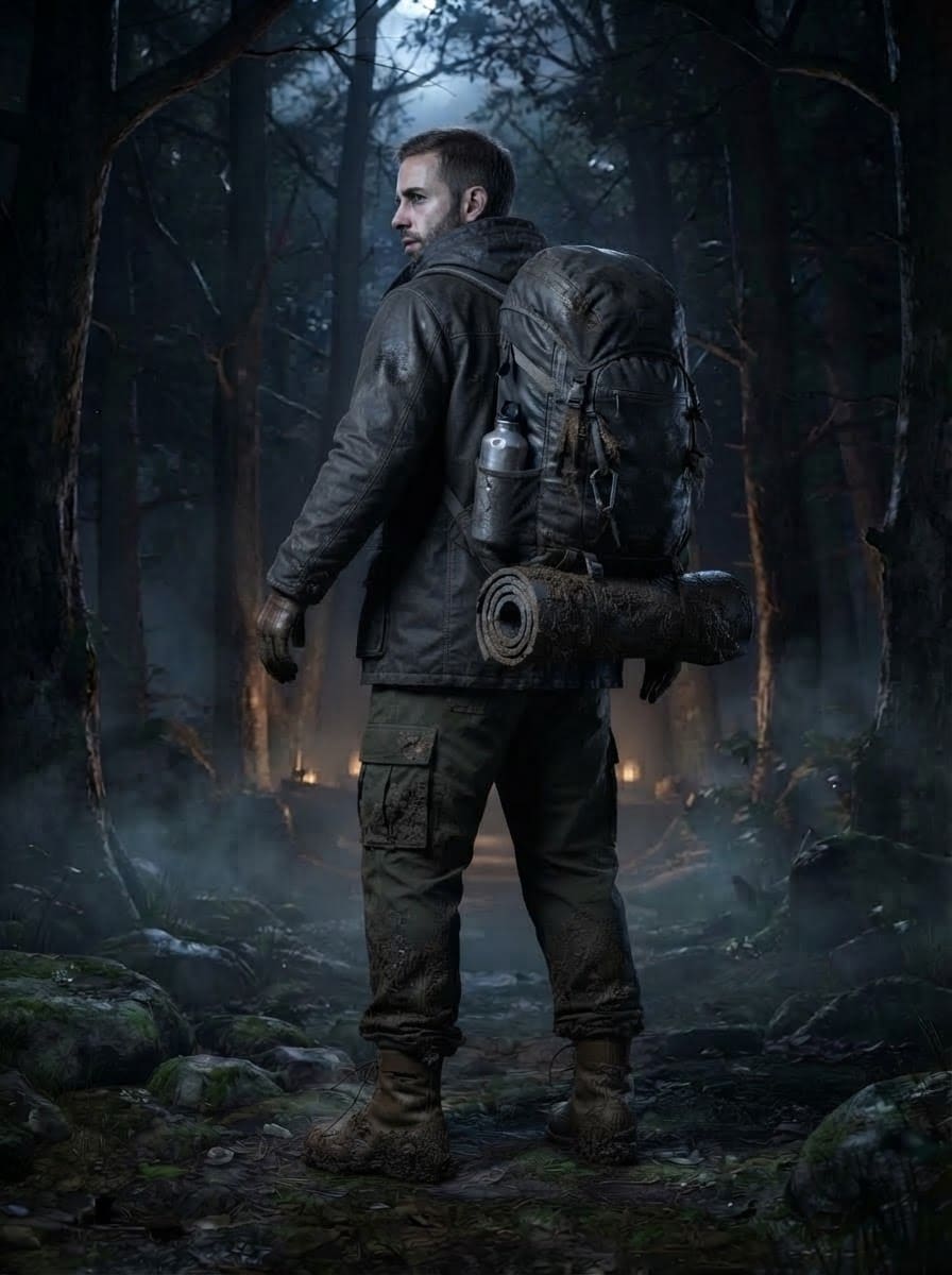 Hiker — backpack rear v2 (Silent Escape)