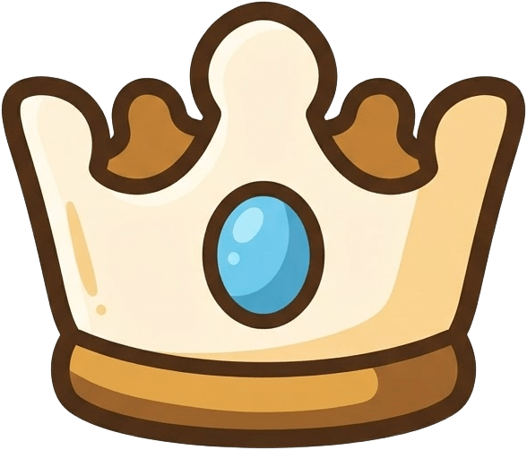 Image: One small golden royal crown with three rounded po