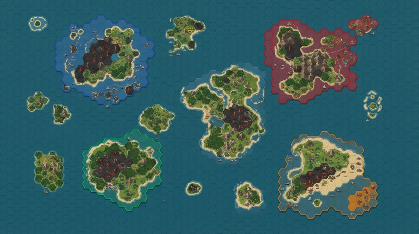 Arquipélago de ilhas vulcânicas
