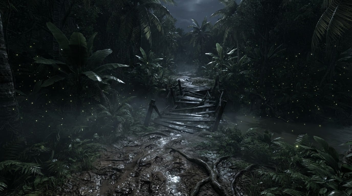 Jungla tropical de noche