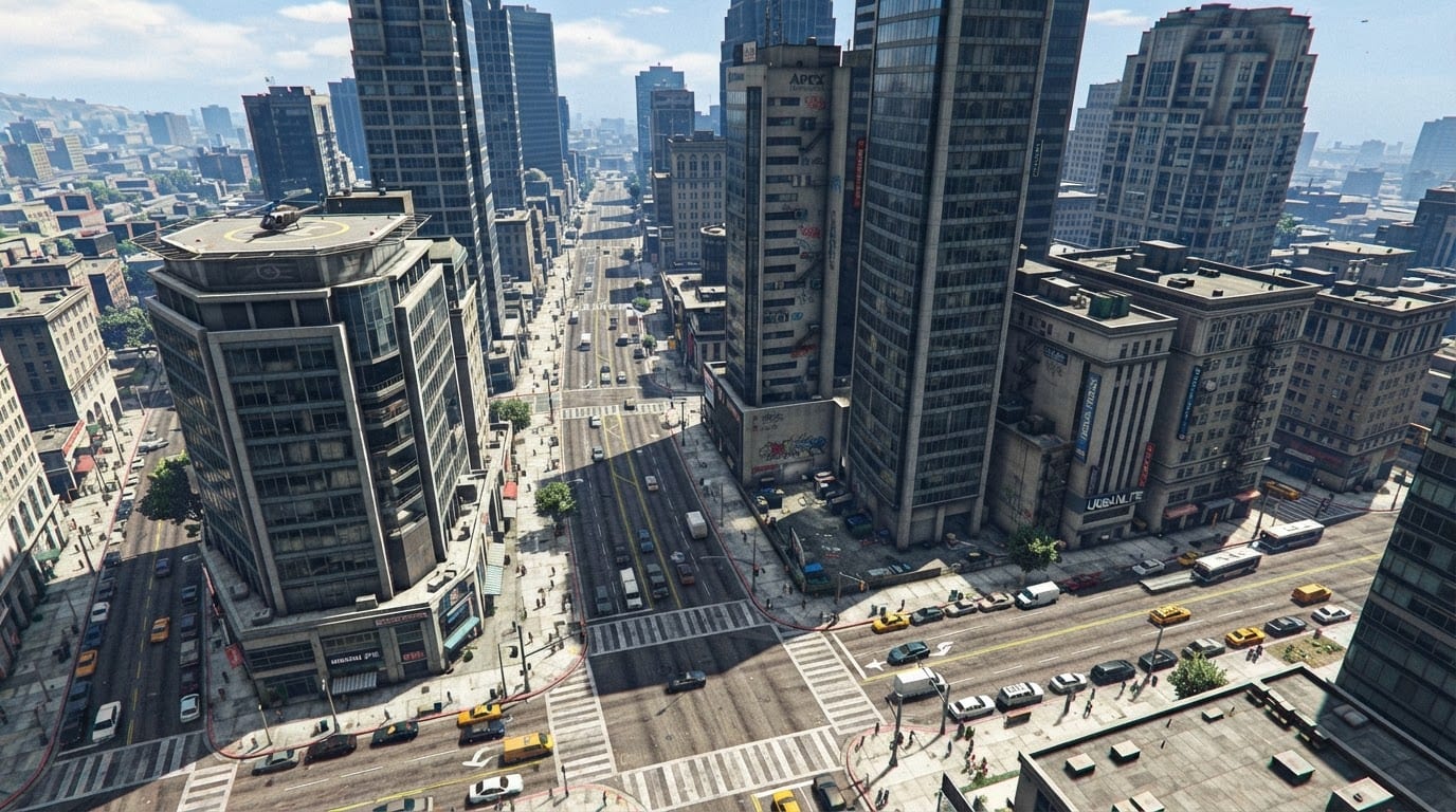 Downtown financial district